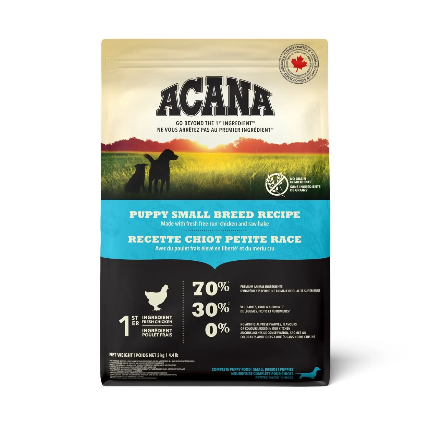 Free-Run Chicken and Raw Hake Small Breed Puppy Dry Food, 2 kg