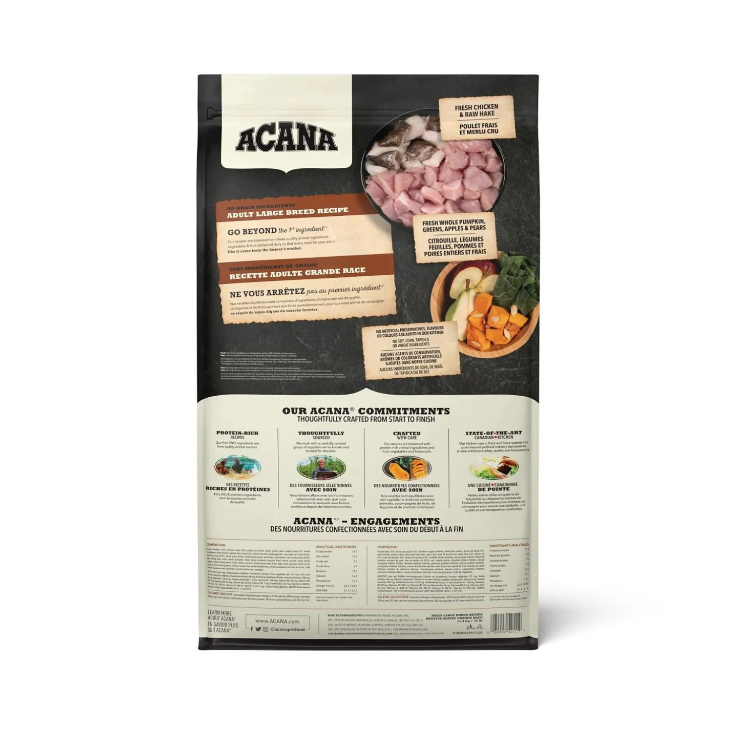 Free-Run Chicken and Raw Hake Adult Large Breed Dry Food for Dogs, 11.4 kg