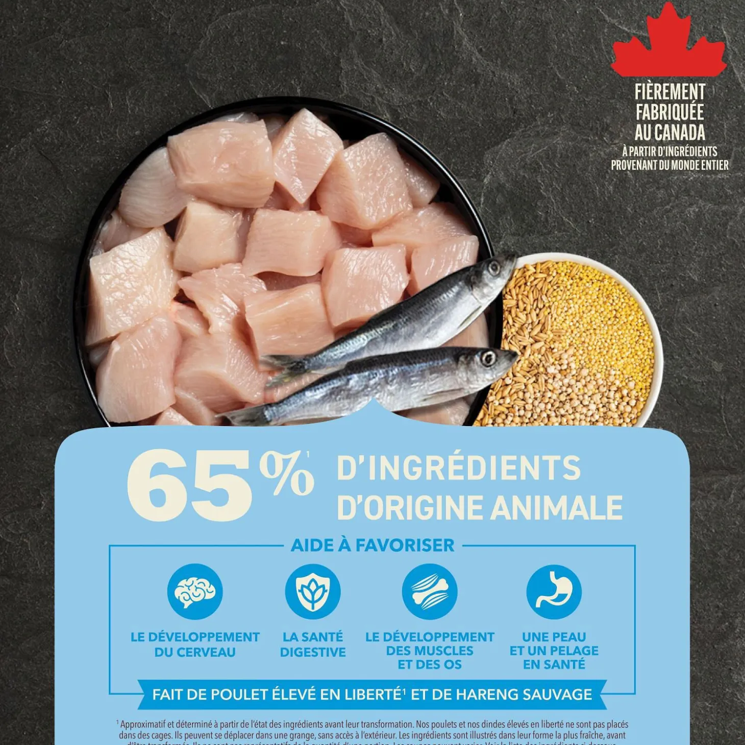 Free-Run Chicken and Wild-Caught Herring Dry Food Puppy Recipe, 1.8 kg