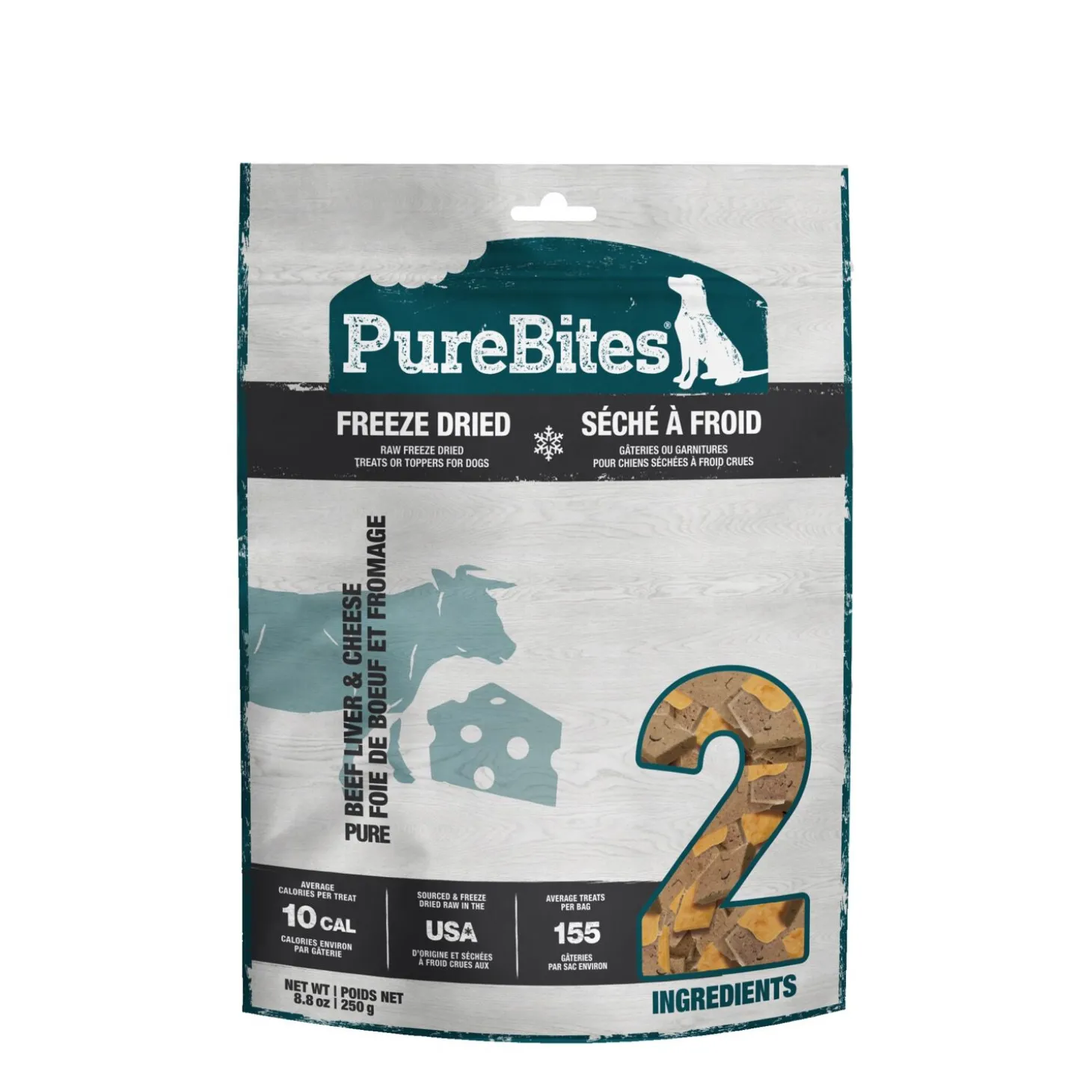 Freeze Dried Beef and Cheese Dog Treats, 250 g
