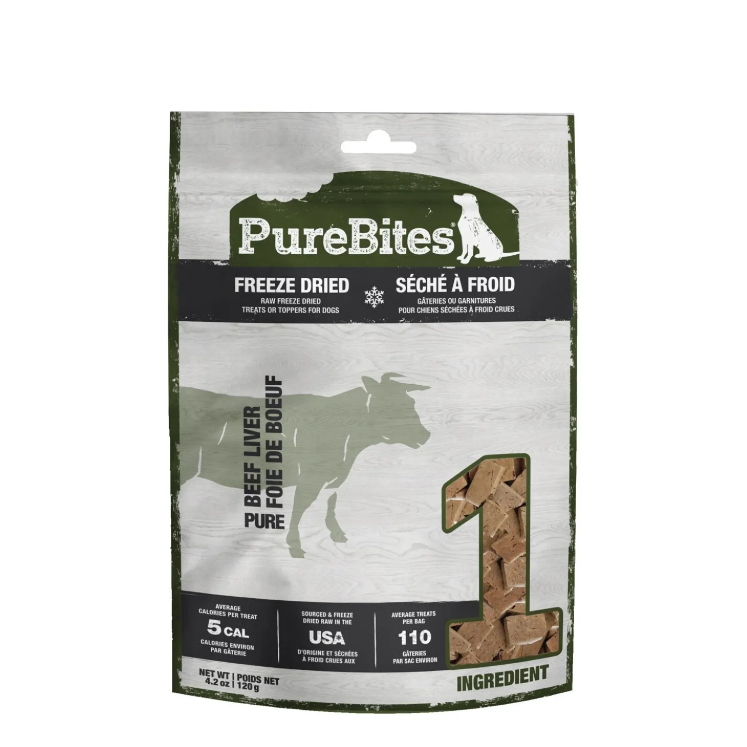 Freeze Dried Beef Liver Dog Treats, 120 g
