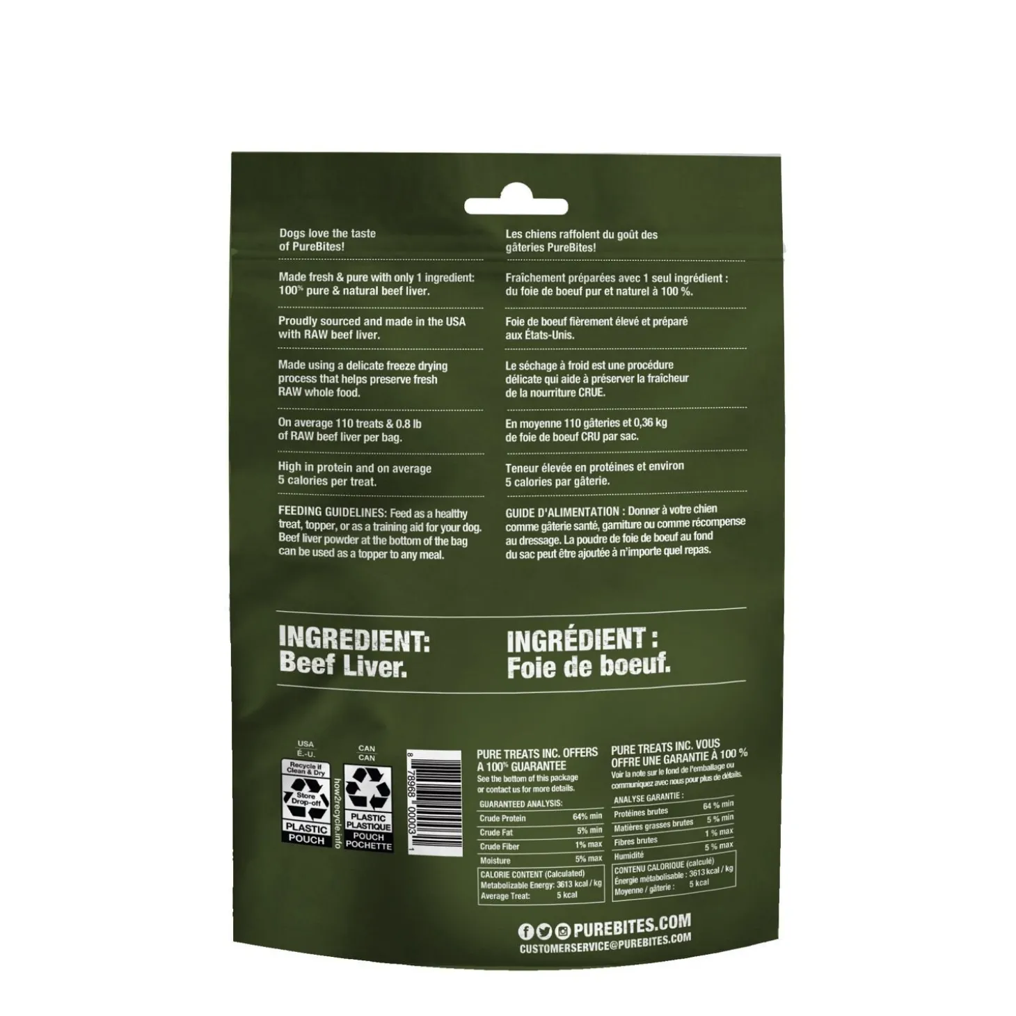 Freeze Dried Beef Liver Dog Treats, 120 g