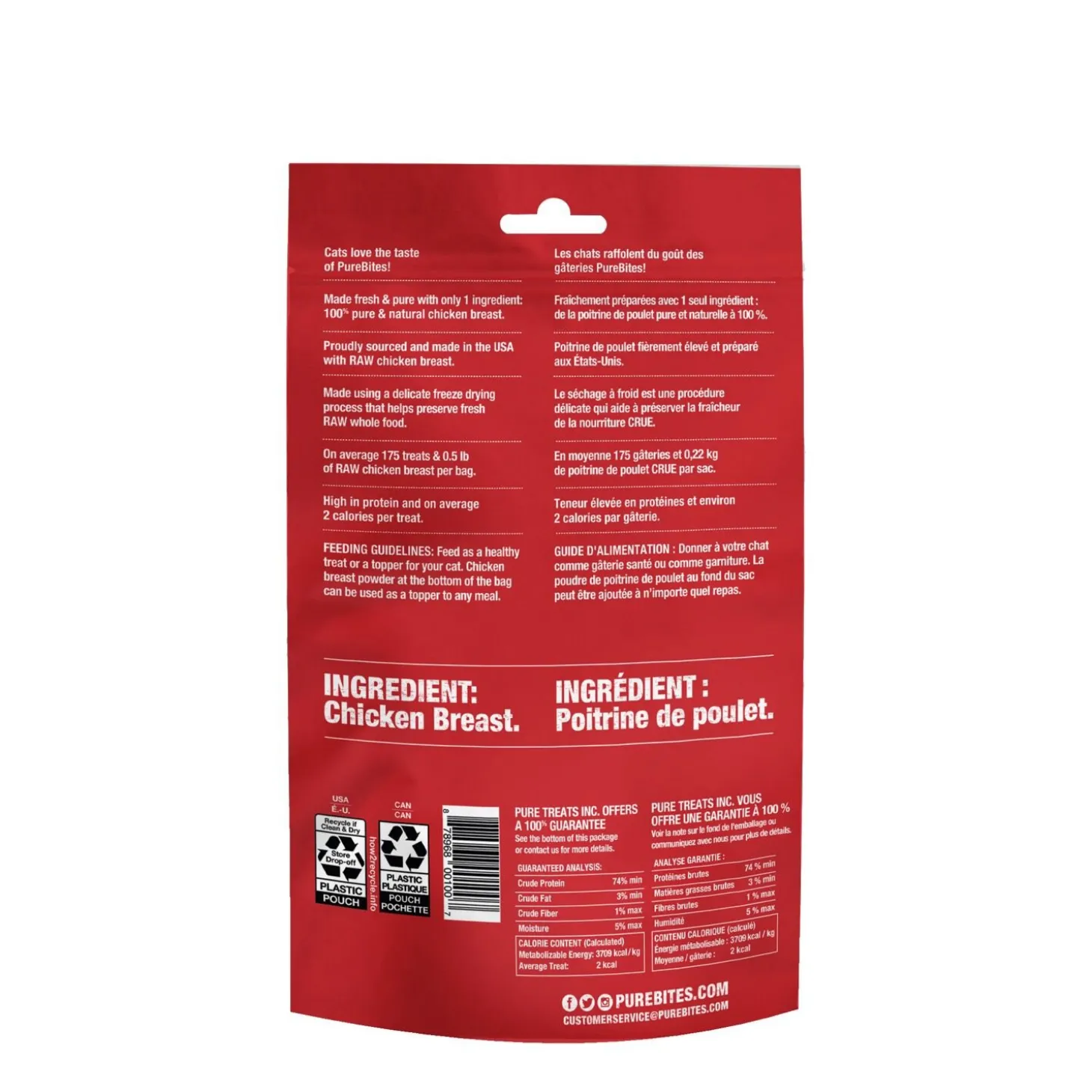 Freeze Dried Chicken Cat Treats, 66 g