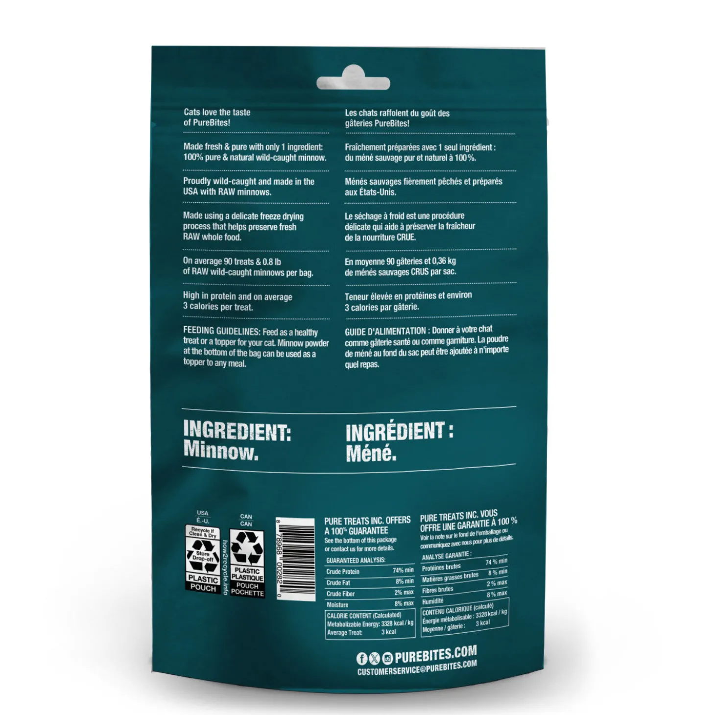 Freeze Dried Minnow Cat Treats, 66 g