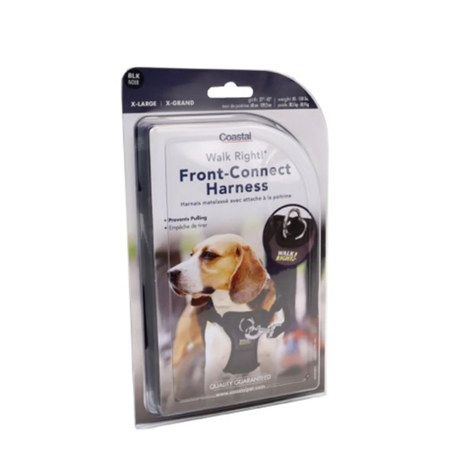 Front-connect padded dog harness