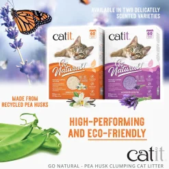 Go Natural! Pea Husk Clumping Cat Litter, Lavender