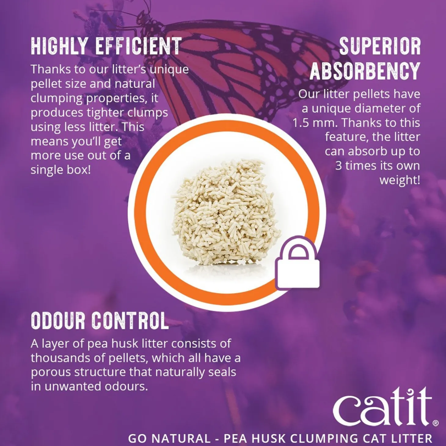 Go Natural! Pea Husk Clumping Cat Litter, Vanilla