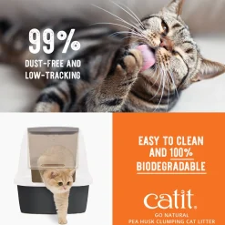 Go Natural! Pea Husk Clumping Cat Litter, Vanilla