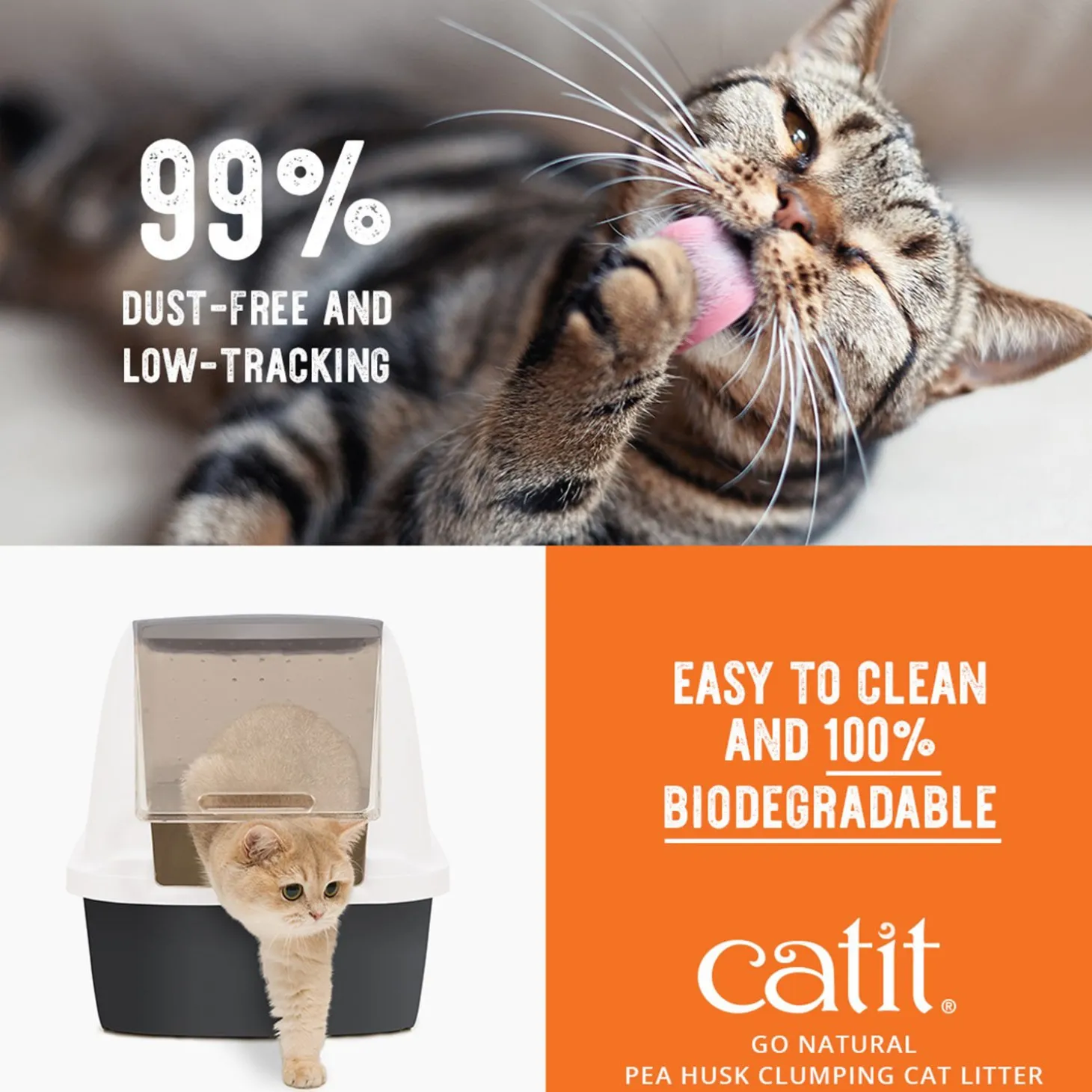 Go Natural! Pea Husk Clumping Cat Litter, Vanilla