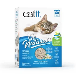 Go Natural! Pea Husk Mix Multi-Cat Clumping Litter, Vanilla, 6.4 kg