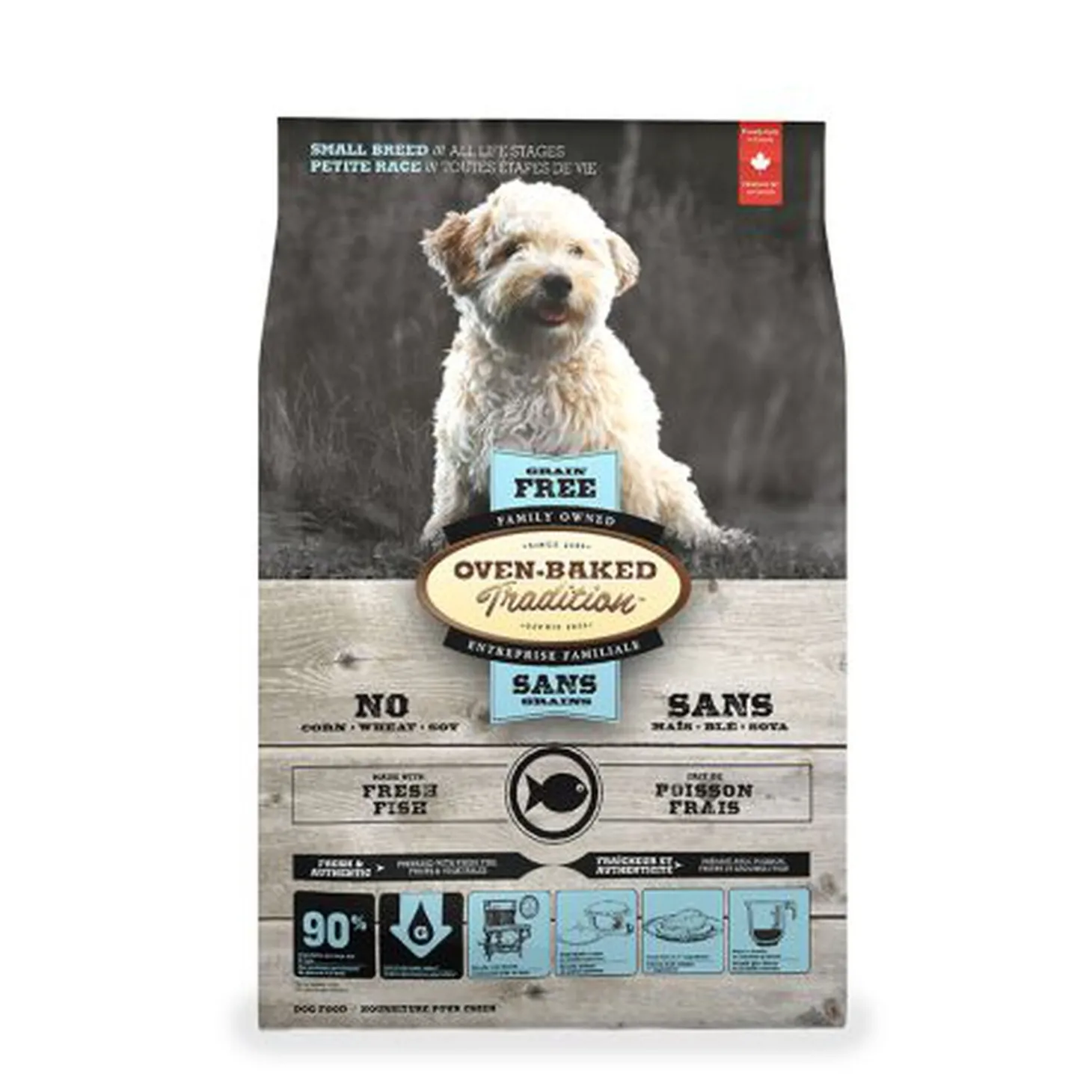 Grain-free fish dry food for adult dogs
