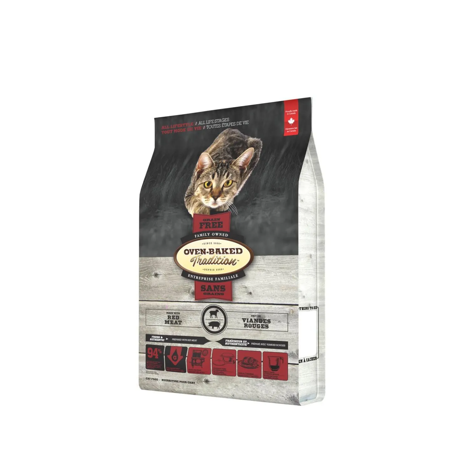 Grain-free made with red meat dry food for cats, 4,54 kg