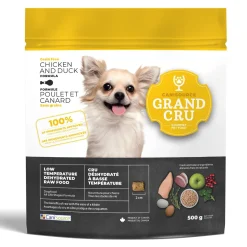Grand Cru Raw Dehydrated Grain Free Chicken and Duck for Dogs, 500 g