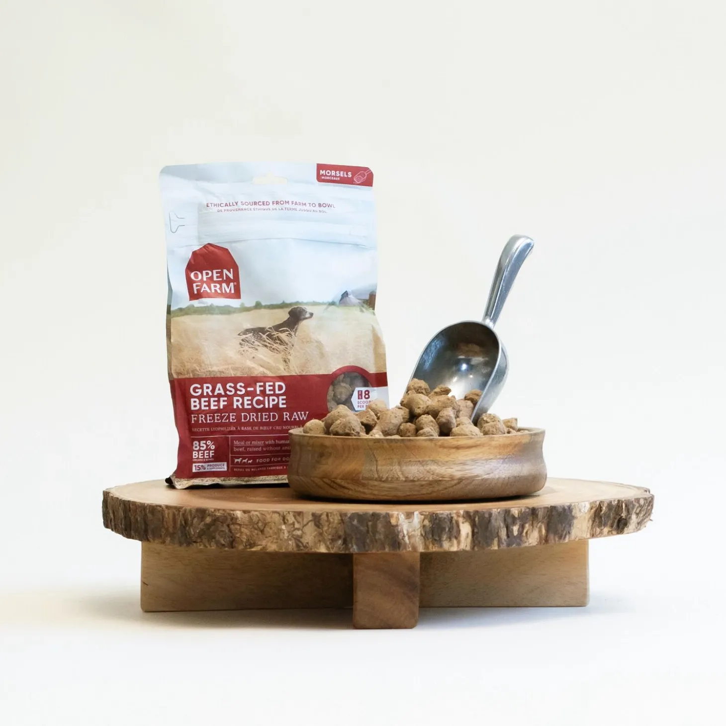 Grass-fed beef freeze dried raw dog food