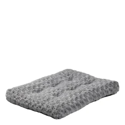 Grey swirl fur pet bed