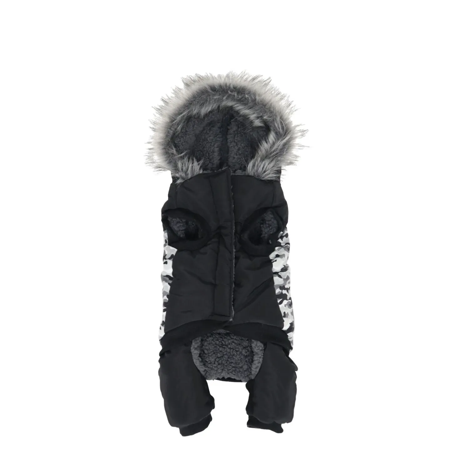 Grey Winter Snow Suit for Dog, 2XL