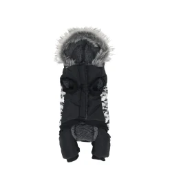 Grey Winter Snow Suit for Dog, XL