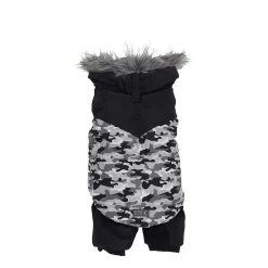 Grey Winter Snow Suit for Dog, M