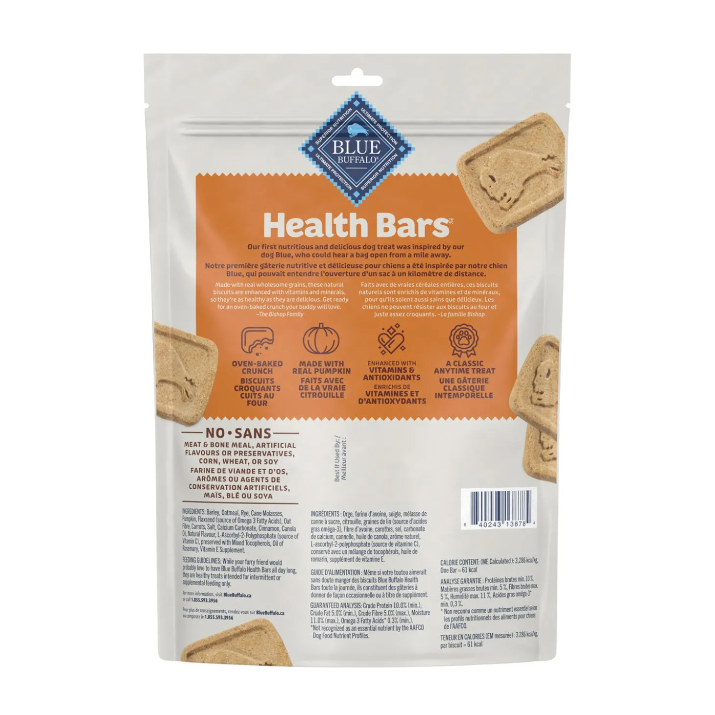 Health Bars dog biscuits, pumpkin and cinnamon