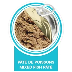 Healthy Skin & Coat Formula Mixed Fish Pâté for Adult Cats, 156 g