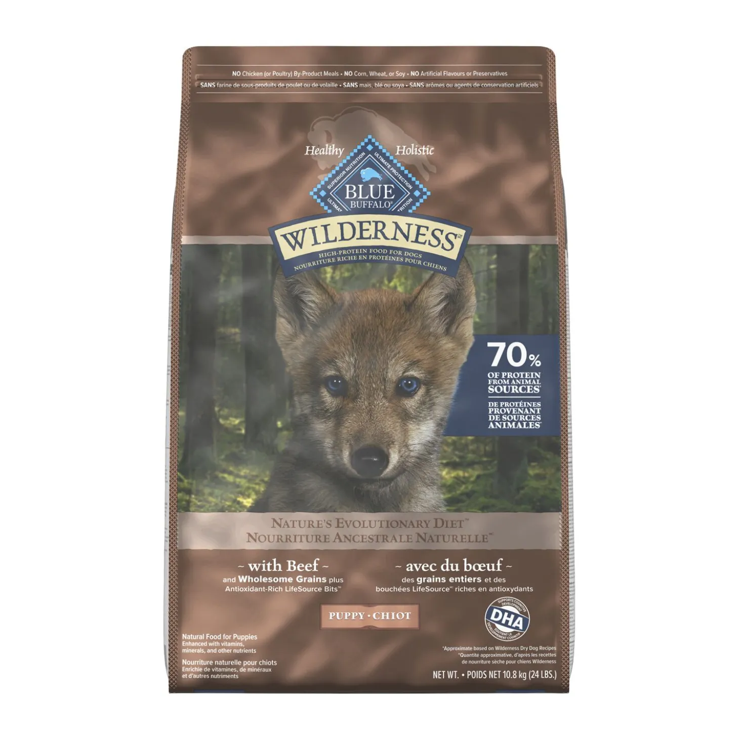 High Protein Beef Formula Dry Food for Puppies, 11 kg
