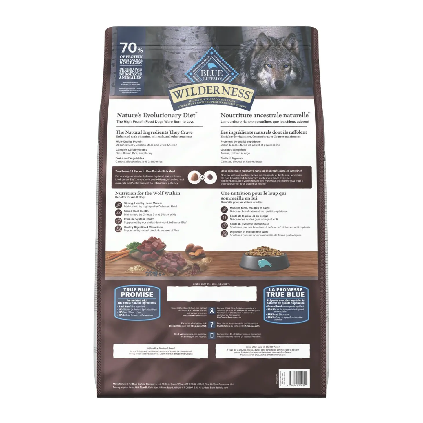 High Protein Beef Formula Dry Food for Adult Dogs