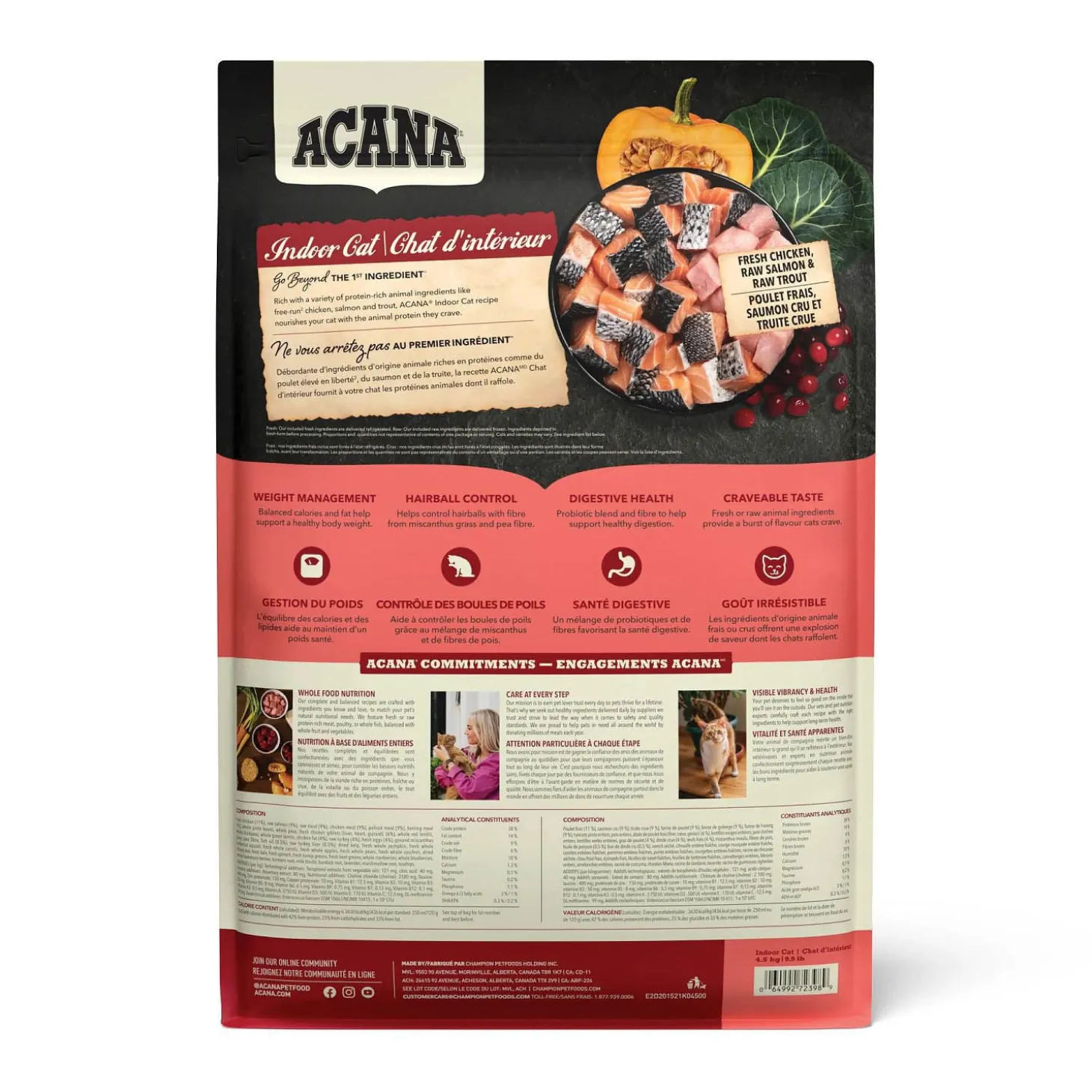 Highest Protein Indoor Dry Cat Food, 4.5 kg