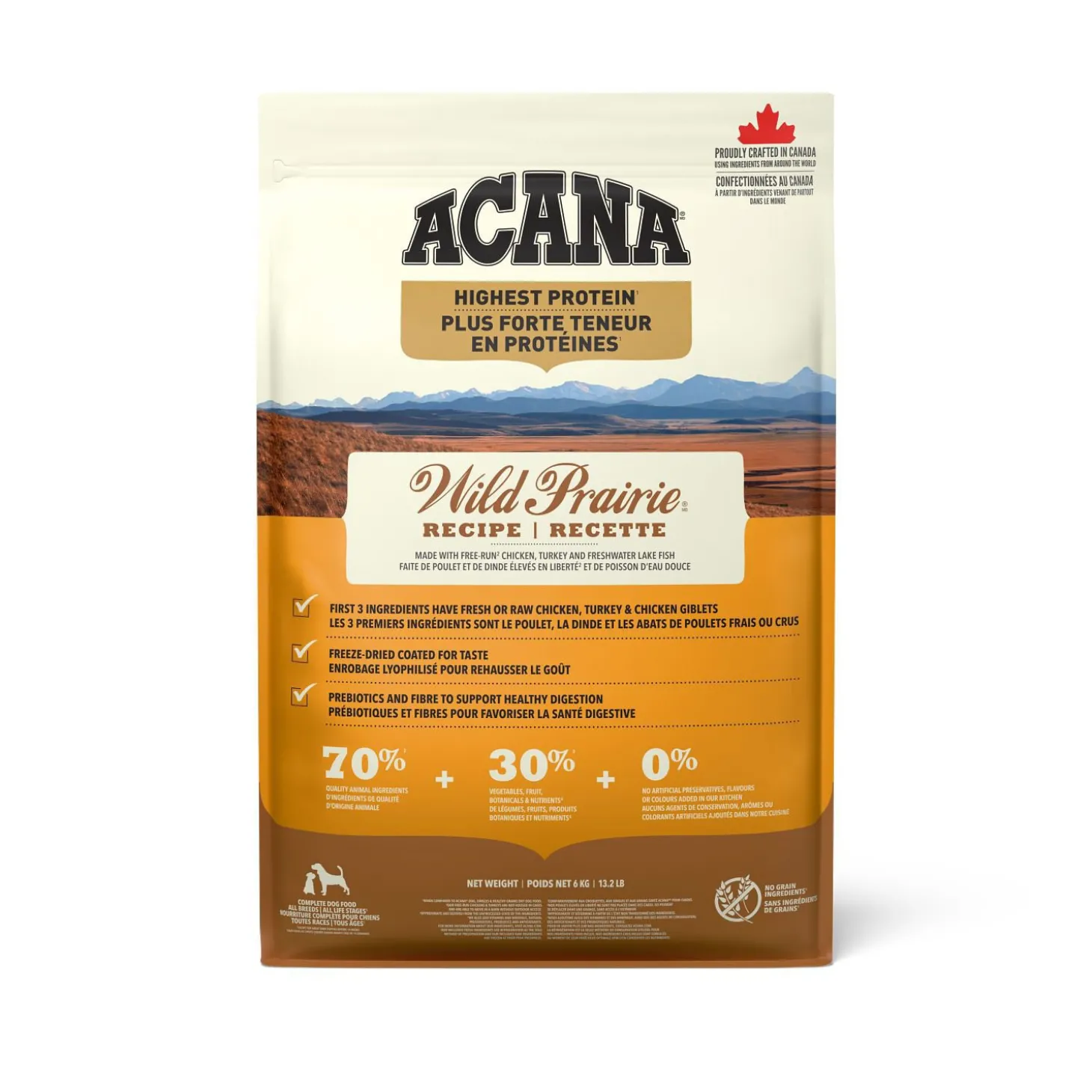 Highest Protein Wild Prairie Dry Dog Food Recipe, 6 kg