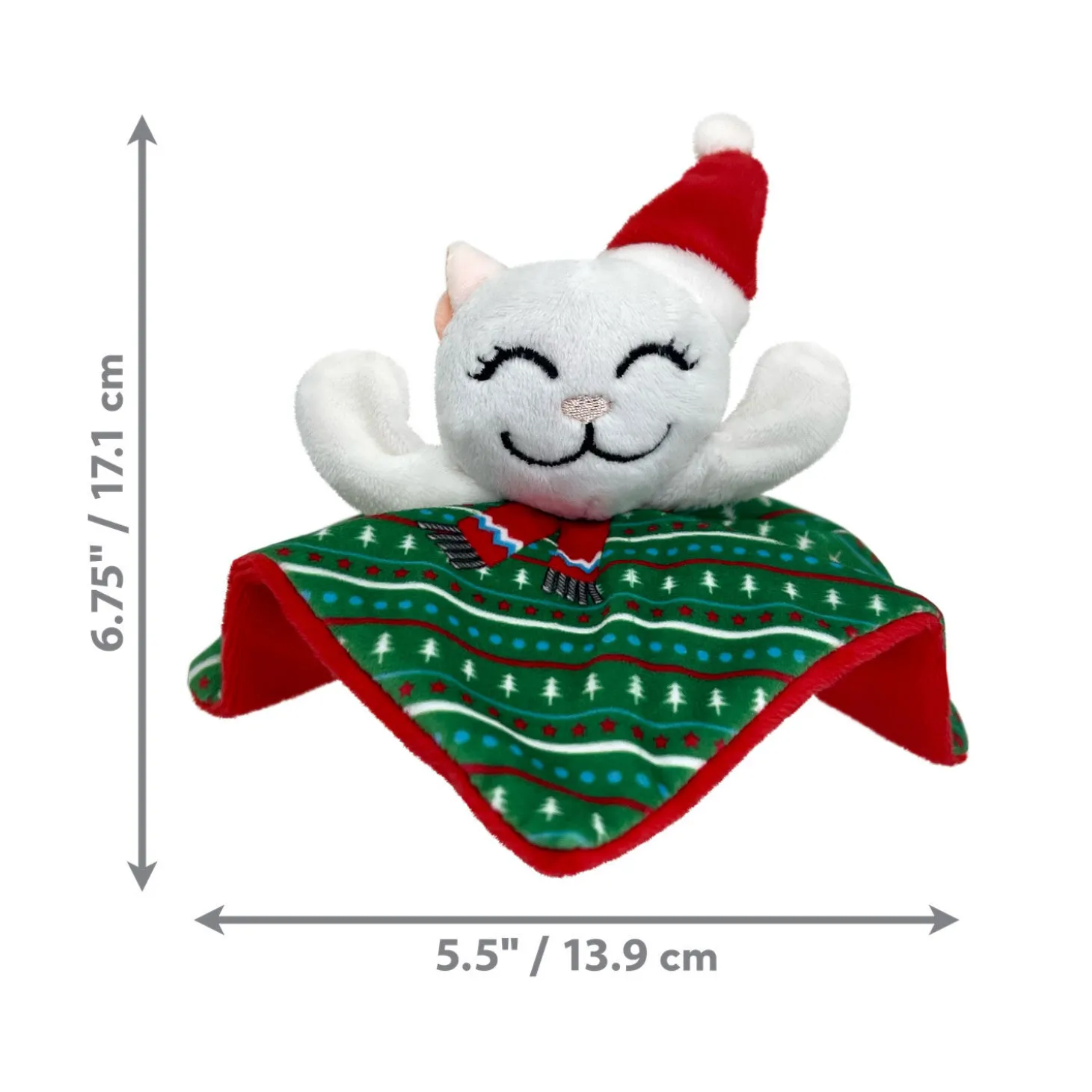 Holiday Crackles Santa Kitty Toy for Cats