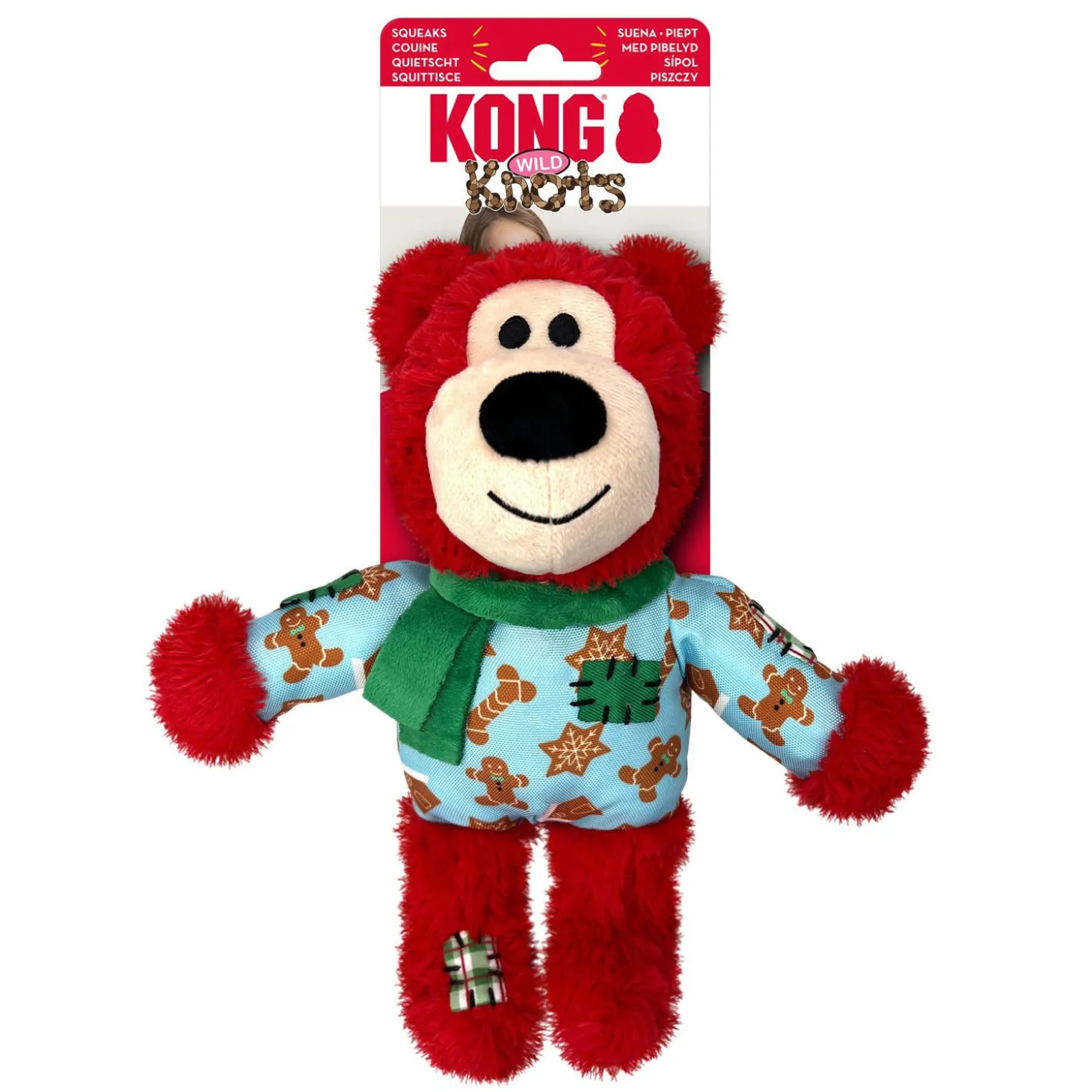 Holiday Wild Knots Bear for Dogs, 1 unit