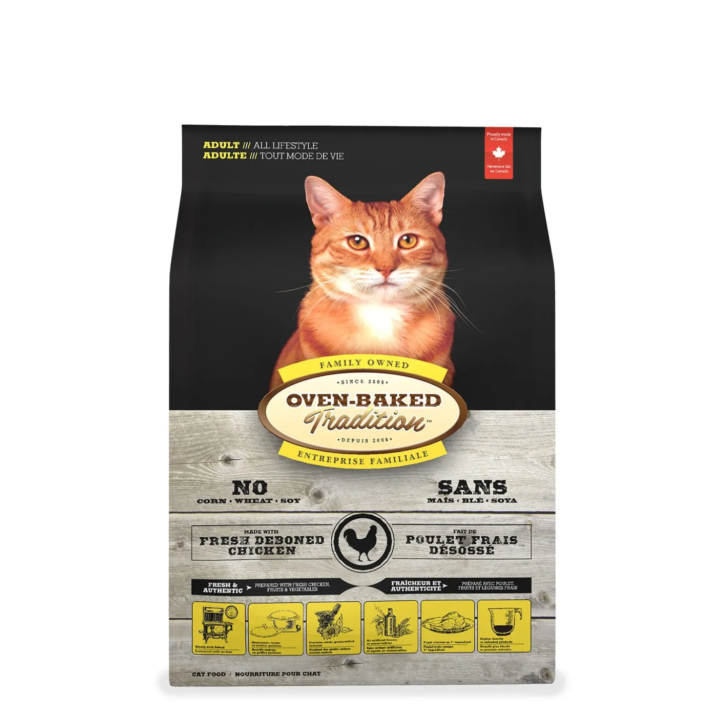 Holistic fresh deboned chicken dry food for adult cats