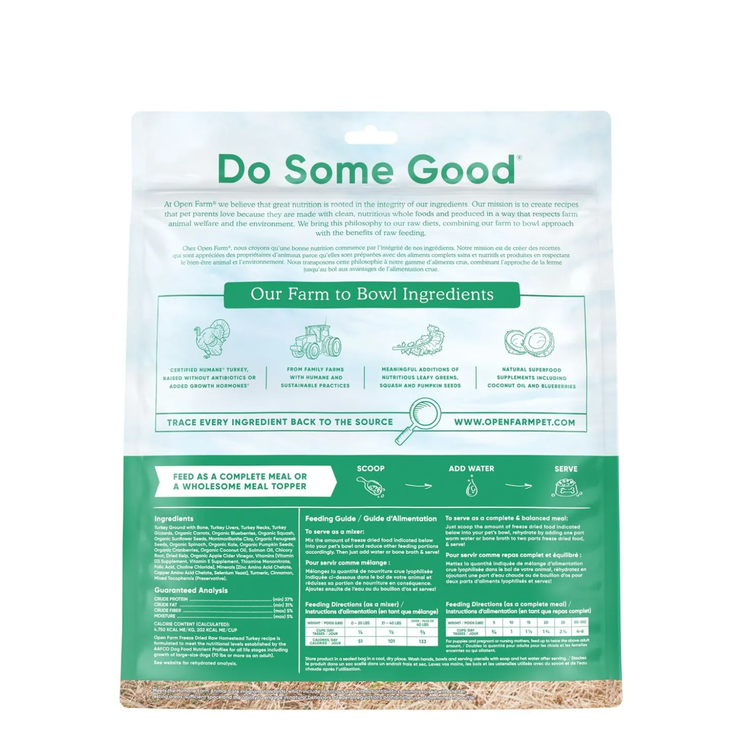Homestead turkey freeze dried raw dog food