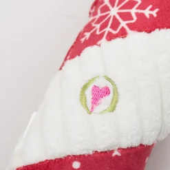 HuggleHounds Jingle all the Way Plush Candy Cane Dog Toy