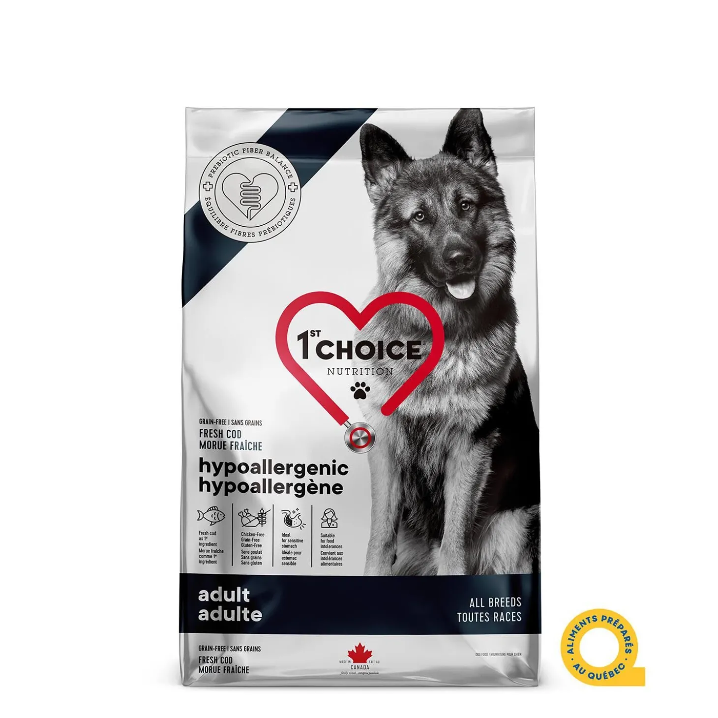 Hypoallergenic Grain-Free Cod Formula Dry Food for Adult Dogs, 2 kg
