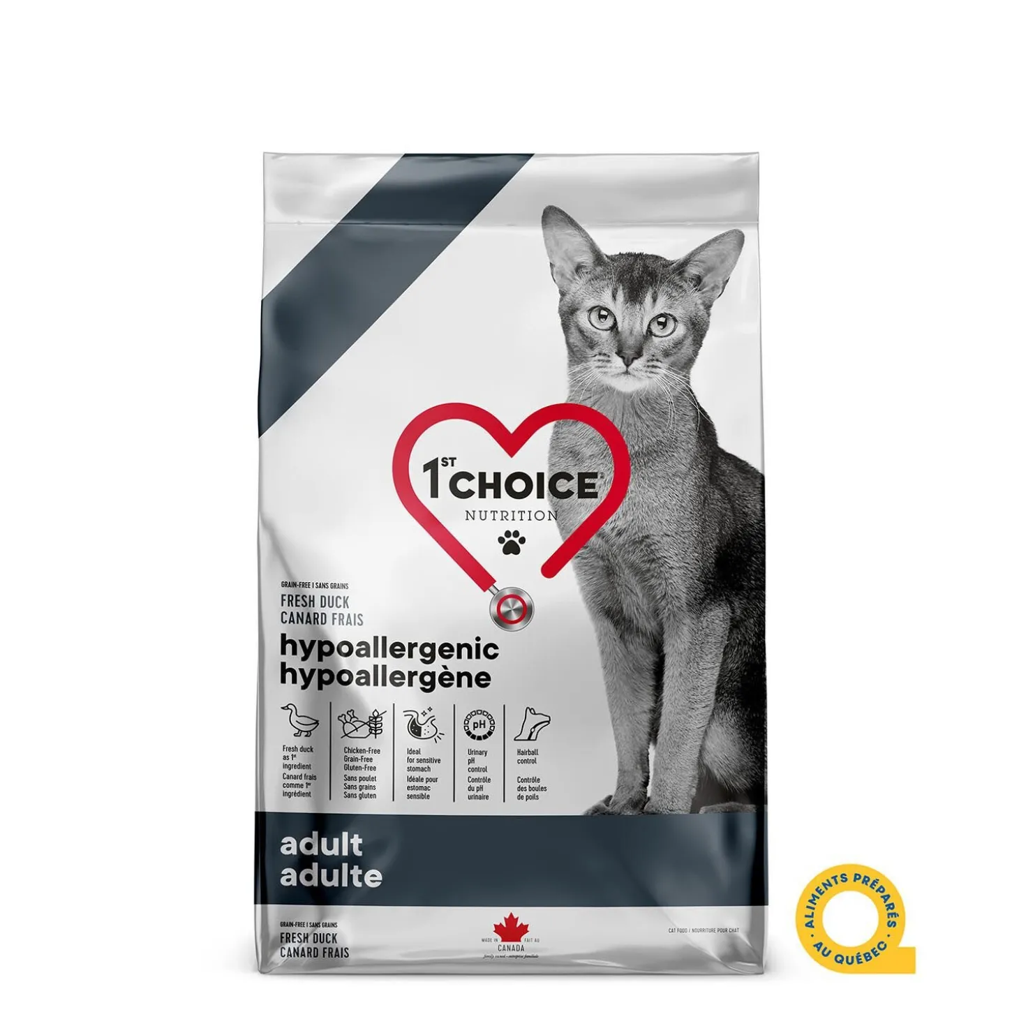 Hypoallergenic Grain-Free Duck Formula Dry Food for Adult Cats, 1.8 kg