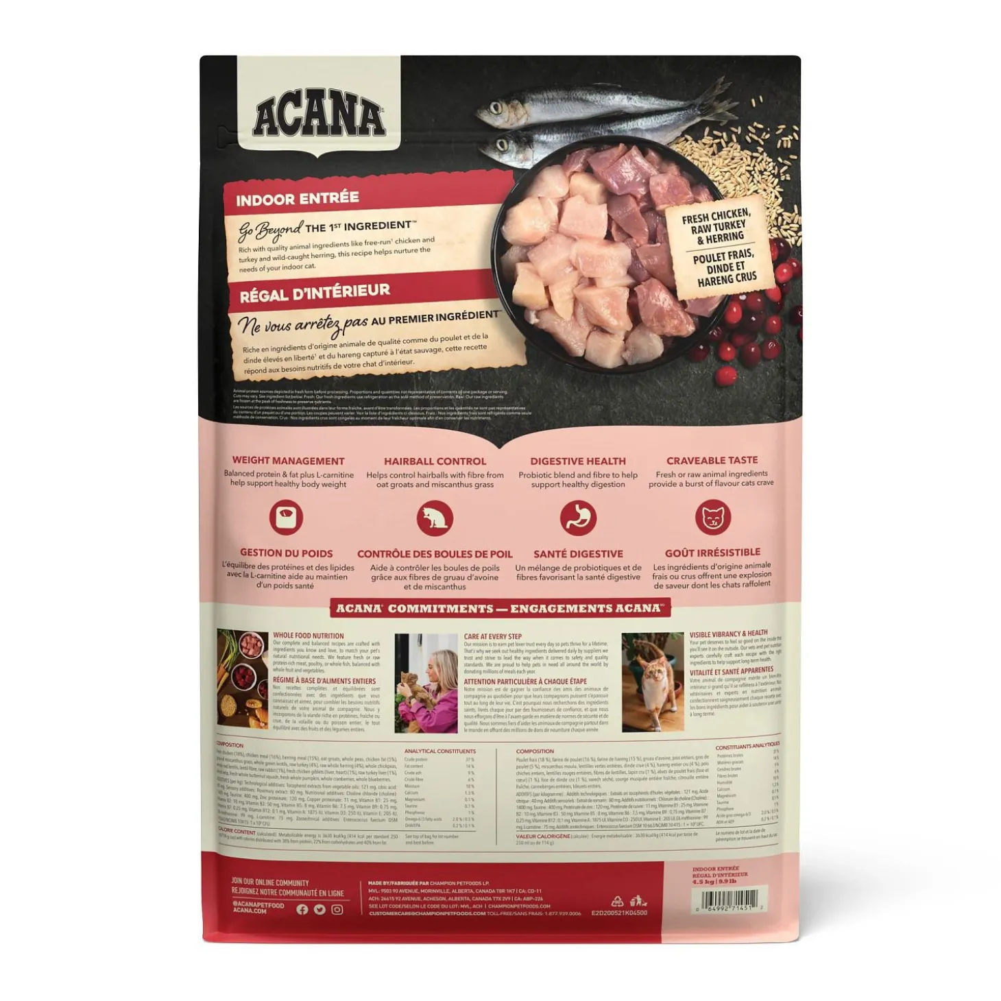 Indoor Entrée Dry Cat Food, 4.5 kg