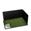 Indoor turf dog potty with absorbent pad