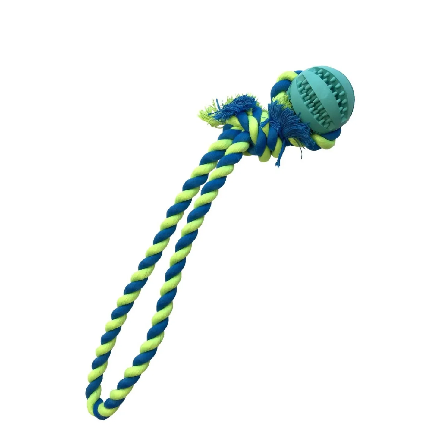Interactive Dog Ball with Chew Rope