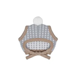 Knitted Hat with Pom-Pom for Small Dogs