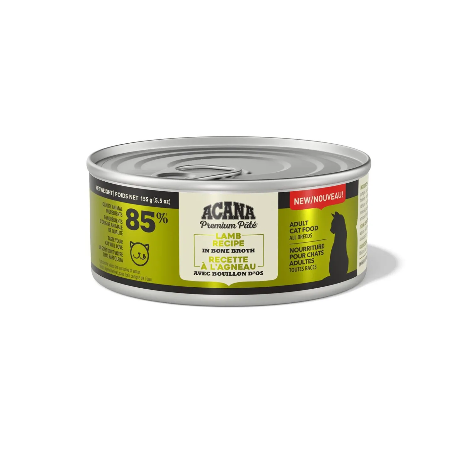 Lamb in Bone Broth Recipe Wet Cat Food, 155 g