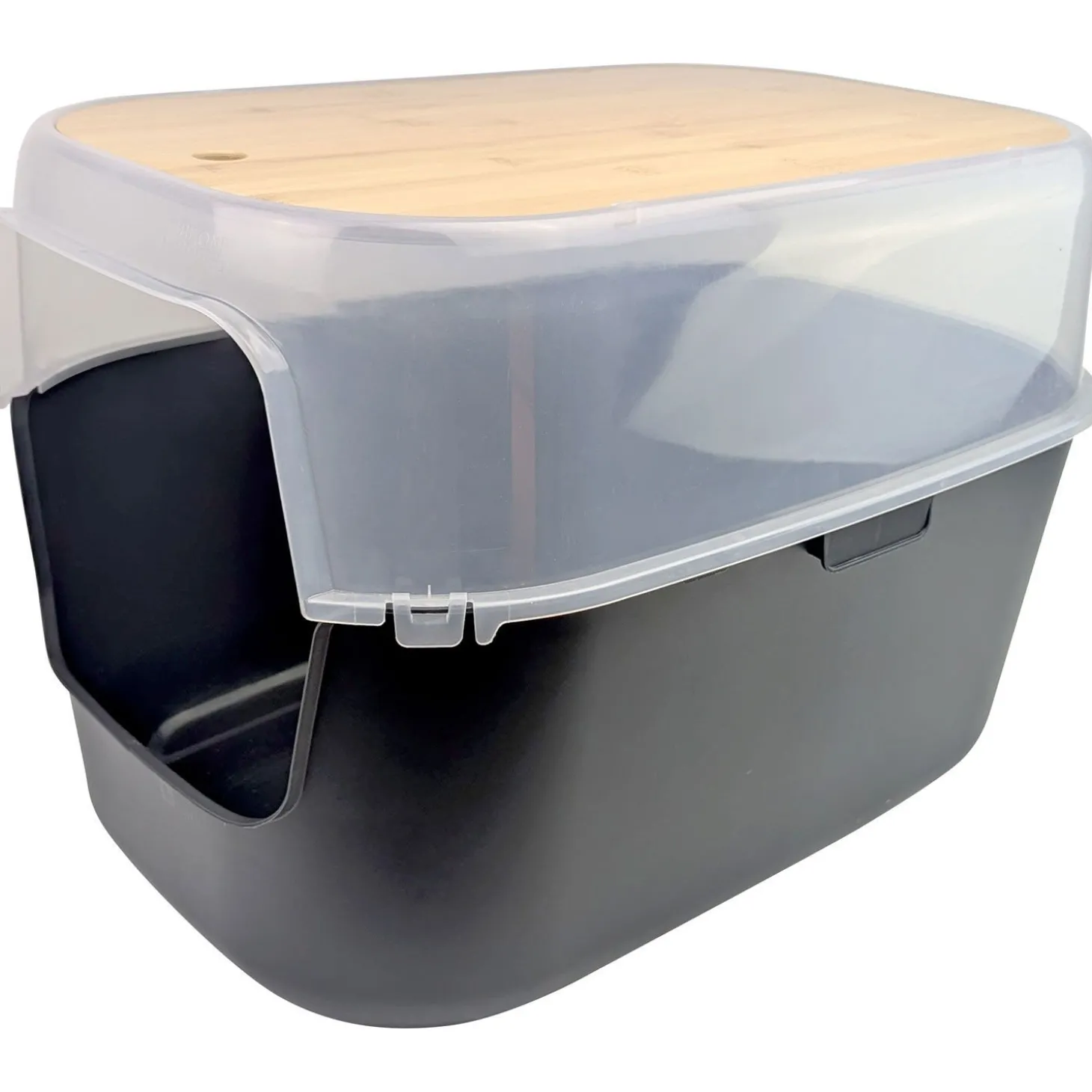 Large Luxury Litter Box with Bamboo Top