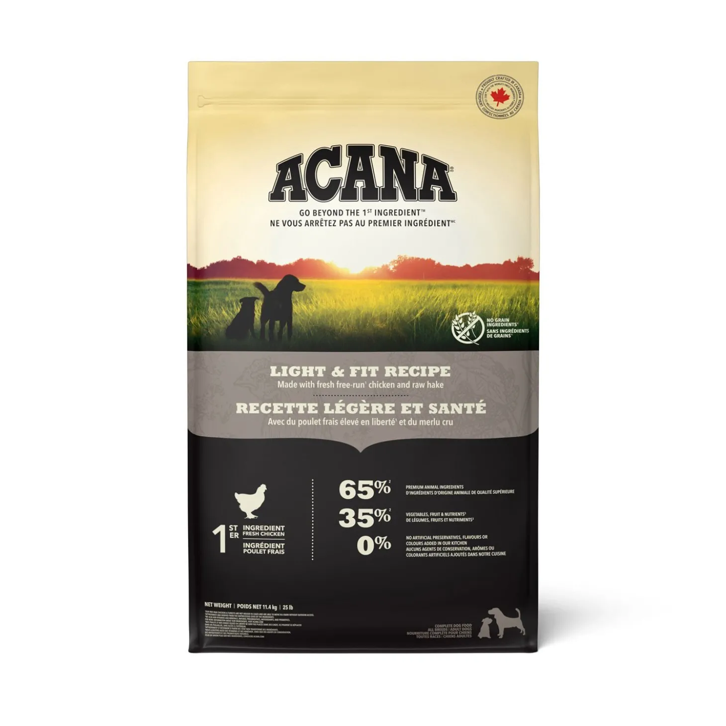 Light and Fit Recipe Dry Dog Food, 11.4 kg