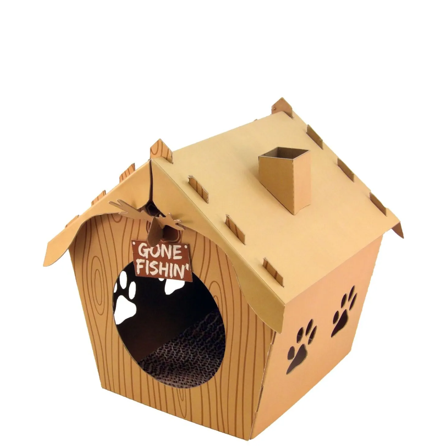 Log Cabin Cat Scratcher House