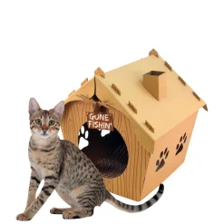 Log Cabin Cat Scratcher House