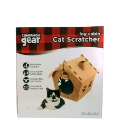 Log Cabin Cat Scratcher House