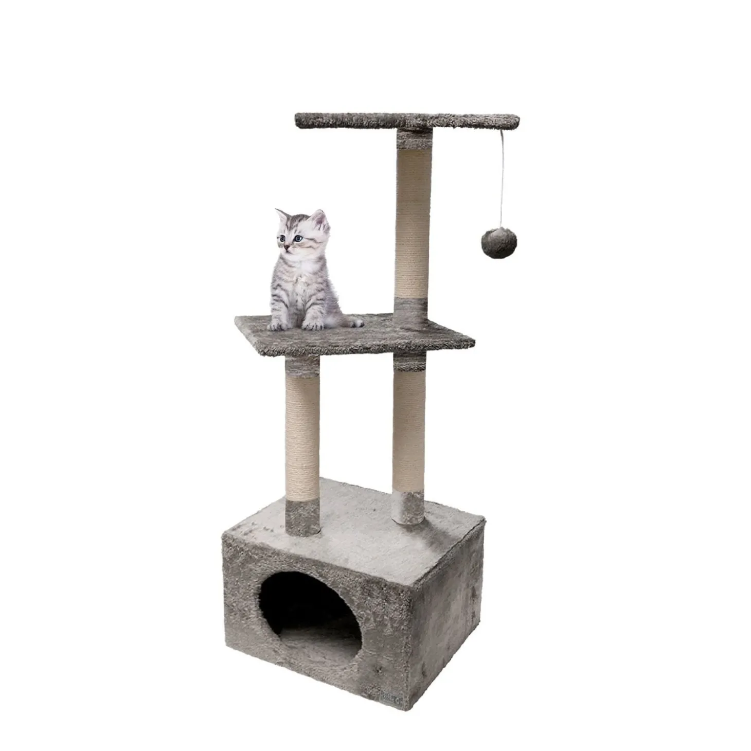 London Two-tiered Cat Tree with Scratching Post