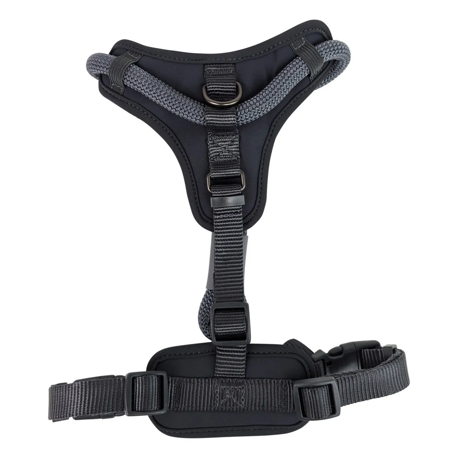 Luxury Rope Harness for Dogs, Charcoal