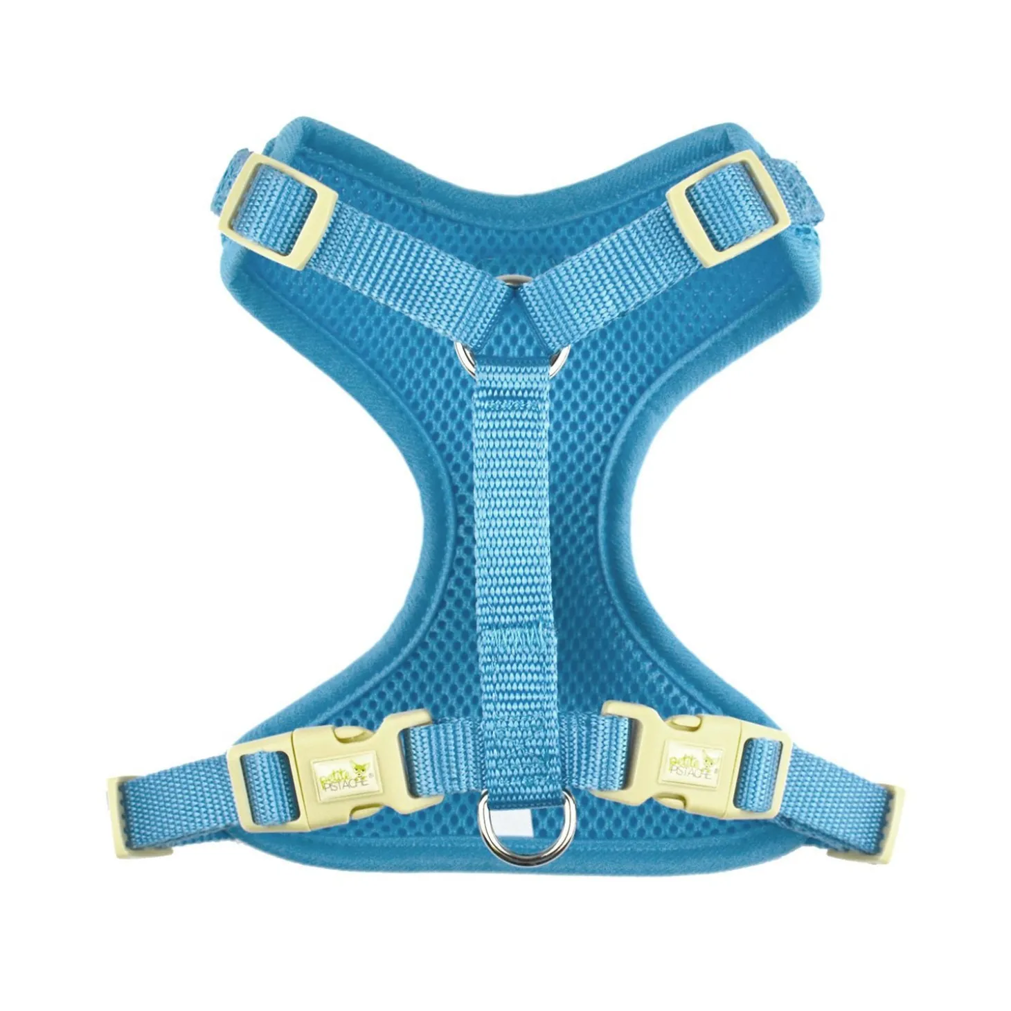 Mesh harness for very small dog, blue