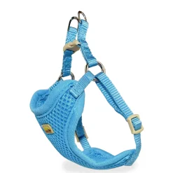 Mesh harness for very small dog, blue
