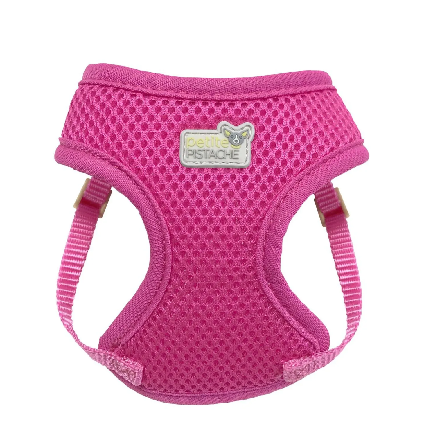 Mesh harness for very small dog, hot pink